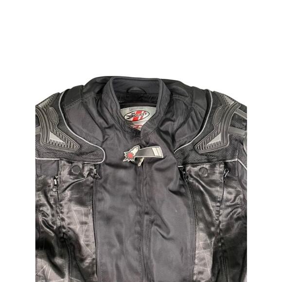 Joe Rocket Men's Black Motorcycle Racing Jacket w/ Armor Size Large - Picture 11 of 16
